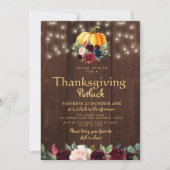 Rustige waterverf florale Thanksgiving potluck Kaart (Voorkant)