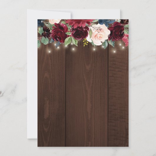 Rustige waterverf florale Thanksgiving potluck Kaart (Achterkant)