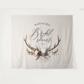 Rustige waterverf florale vrijgezellenfeest banner wandkleed (Voorkant (horizontaal))