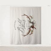 Rustige waterverf florale vrijgezellenfeest banner wandkleed (Voorkant)