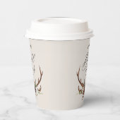 Rustige waterverf florale vrijgezellenfeest papieren bekers (Links)