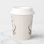 Rustige waterverf florale vrijgezellenfeest papieren bekers (Rechts)