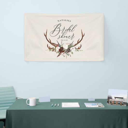 Rustige waterverf florale vrijgezellenfeest spandoek (Beurs)