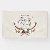 Rustige waterverf florale vrijgezellenfeest spandoek (Horizontaal)