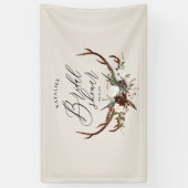 Rustige waterverf florale vrijgezellenfeest spandoek (Verticaal)