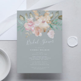 Rustige Waterverf Florals Bridal Shower