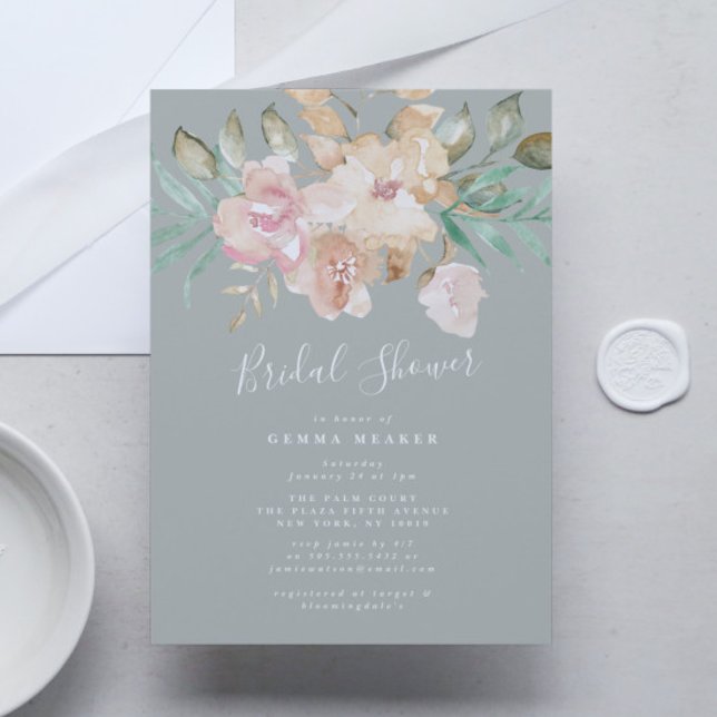 Rustige Waterverf Florals Bridal Shower (Creator heeft geüpload)