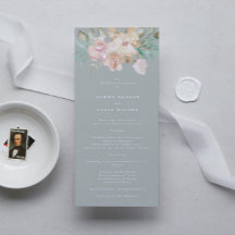 Rustige Waterverf Florals op Sage Green Wedding