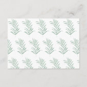 Rustige Waterverf Florals Sage Green Reception Informatiekaartje (Achterkant)