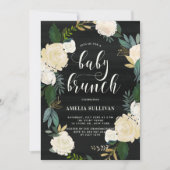 Rustige Waterverf Flowers Baby showers Brunch Kaart (Voorkant)