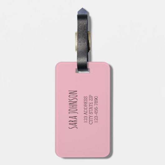 Rustige Waterverf Flowers Gepersonaliseerd Bagagelabel (Achterkant verticaal)