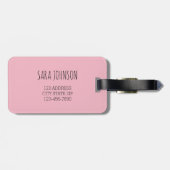 Rustige Waterverf Flowers Gepersonaliseerd Bagagelabel (Achterkant horizontaal)