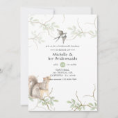 Rustige Waterverf Forest Bridesmaids Luncheon Kaart (Voorkant)