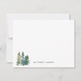 Rustige Waterverf Forest Stationery Note Kaart Notitiekaartje