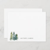 Rustige Waterverf Forest Stationery Note Kaart Notitiekaartje (Voorkant / Achterkant)