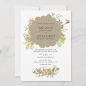 Rustige Waterverf Forest Wedding Kaart (Voorkant)