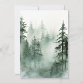 Rustige Waterverf Forest Wedding Kaart (Achterkant)