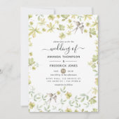 Rustige Waterverf Forest Wedding Kaart (Voorkant)