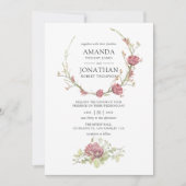 Rustige Waterverf Forest Wedding Kaart (Voorkant)