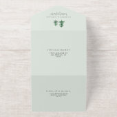 Rustige Waterverf Forest Woodland Wedding All In One Uitnodiging (Buiten)