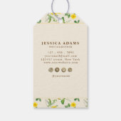 Rustige Waterverf - Gele zonnebloem - Label Cadeaulabel (Achterkant)