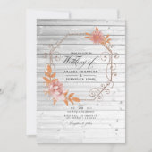 Rustige Waterverf Geometrische Terracotta Wedding Kaart (Voorkant)