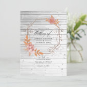 Rustige Waterverf Geometrische Terracotta Wedding Kaart (Staand voorkant)