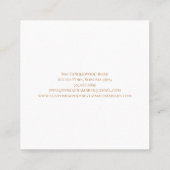 Rustige Waterverf geperste bloemen Gardener Vierkante Visitekaartje (Achterkant)