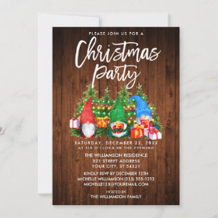 Rustige Waterverf Gnomes verlicht kerstfeest Kaart