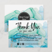 Rustige Waterverf Gold Blue Media Insert (Voorkant / Achterkant)