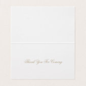 Rustige Waterverf Gold Burgundy Floral Wedding Visitekaartje (Binnenkant ongevouwen)