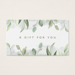 Rustige Waterverf Greenery Business Gift Kaart