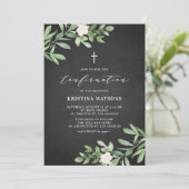 Rustige Waterverf Greenery Chalkboard Bevestiging Kaart (Staand voorkant)