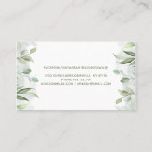 Rustige Waterverf Greenery Eucalyptus Business Klantenkaartje (Achterkant)
