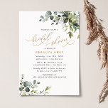 Rustige Waterverf Greenery Gold Vrijgezellenfeest Kaart<br><div class="desc">Dit elegante Boho Greenery-collectie is voorzien van gemengde waterverf groene bladeren in combinatie met een klastige serif en een delicaat sans lettertype in zwart,  met een monogram op de achterkant. Overeenkomende objecten beschikbaar.</div>