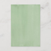 Rustige Waterverf Greenery Sprig Wedding Details Informatiekaartje (Achterkant)