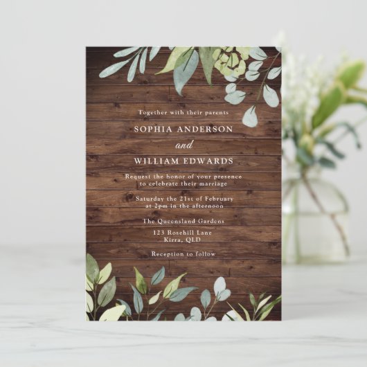 Rustige Waterverf Groene Longeren Moderne Bouw Kaart (Staand voorkant)