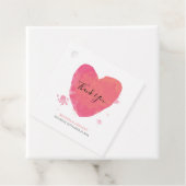 Rustige Waterverf Heart Wedding Gift Bedankjes Labels (In situ)