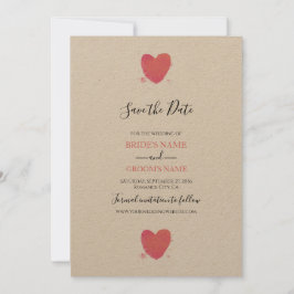 Rustige Waterverf Heart Wedding Save the Date