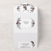 Rustige waterverf herfst  all in one uitnodiging (Buitenkant)