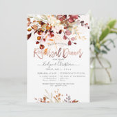 Rustige Waterverf Herfst Eucalyptus repetitie Dinn Kaart (Staand voorkant)