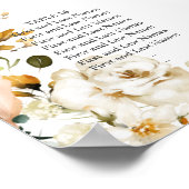 Rustige Waterverf Herfst Garden Flowers Poster (Hoek)