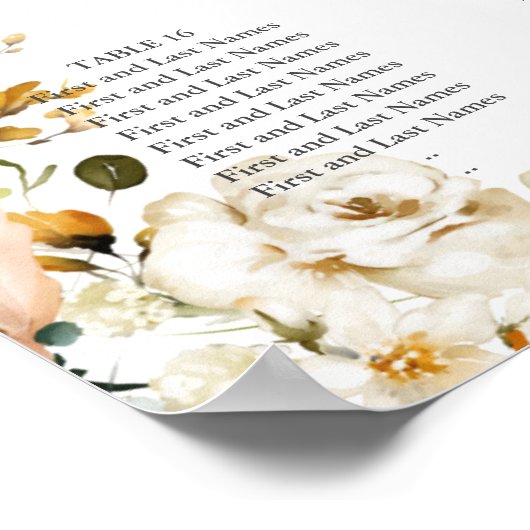 Rustige Waterverf Herfst Garden Flowers Poster (Hoek)