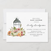 Rustige Waterverf Herfst Harvest Lantern Baby show Kaart (Voorkant)