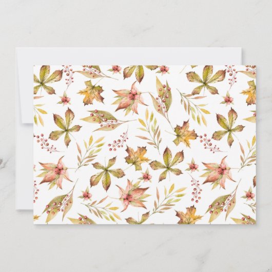 Rustige Waterverf Herfst Harvest Lantern Baby show Kaart (Achterkant)