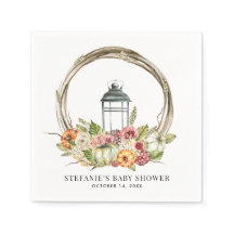 Rustige Waterverf Herfst Harvest Wreath Baby showe