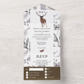 Rustige waterverf herfst in gebladerte all in one uitnodiging (Binnen)