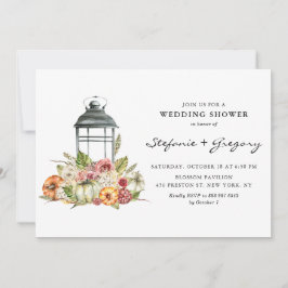 Rustige Waterverf Herfst Lantern Wedding Shower Kaart