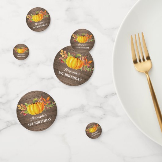Rustige Waterverf Herfst Pumpkin Birthday Party Confetti (Groep)
