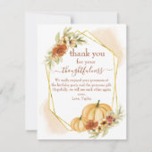 Rustige Waterverf Herfst Pumpkin - Hartelijk dank Bedankkaart (Voorkant)